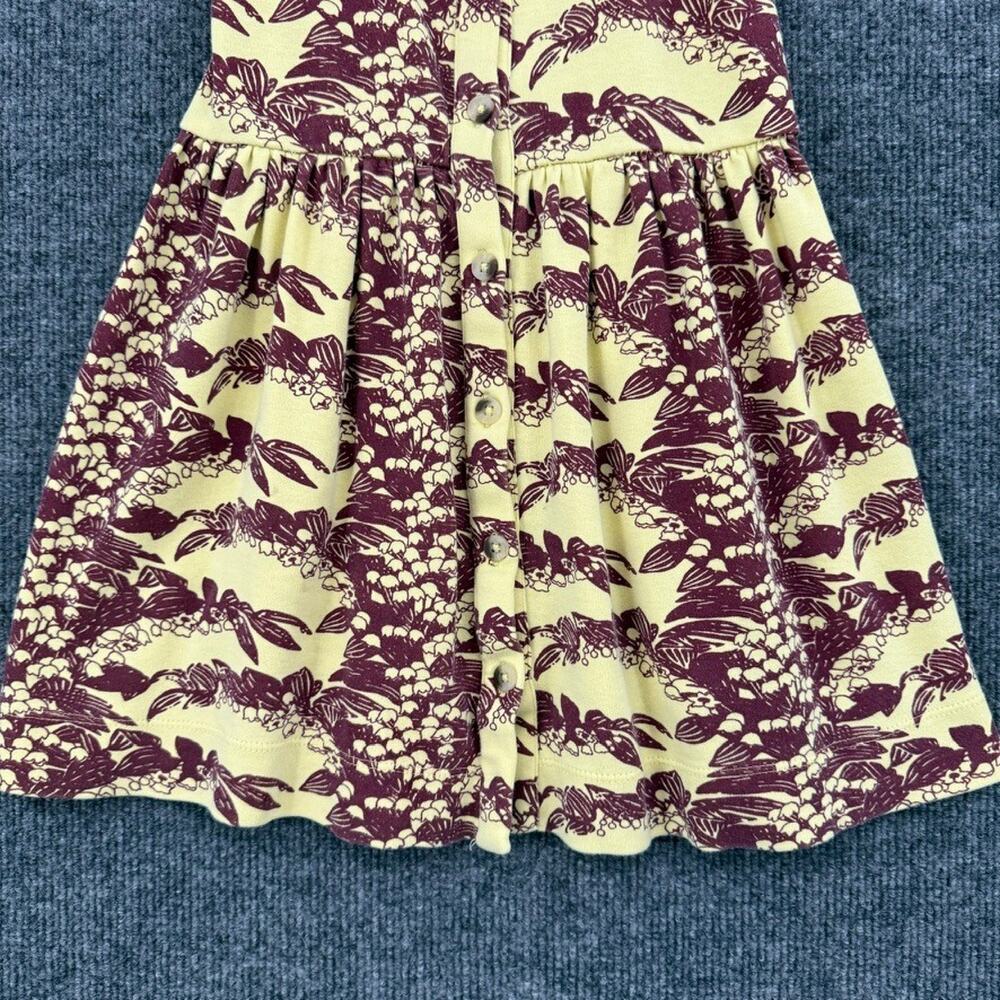 Kate Quinn Girls Sun Dress Size 5 Chili Wisteria Vine Tie Shoulders Button Front - Picture 3 of 10